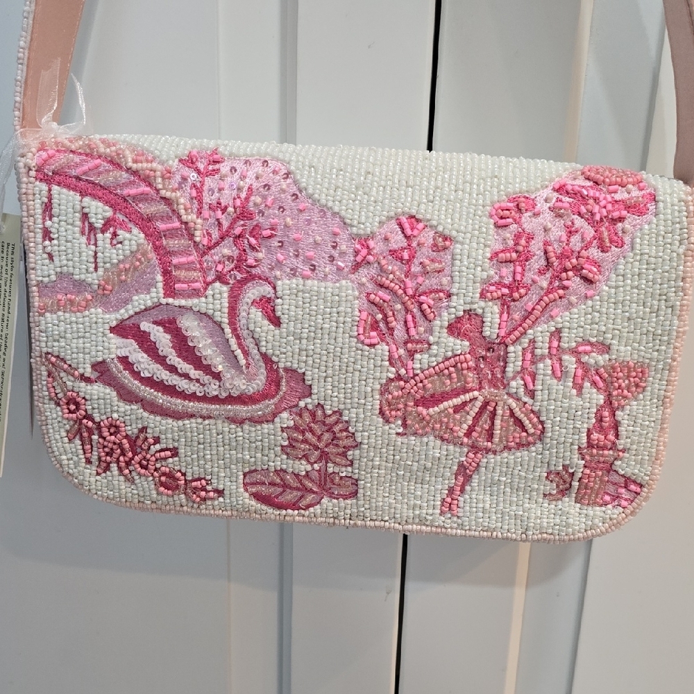Pink Ballerina Beaded Women's Bag - Picture 7 of 8